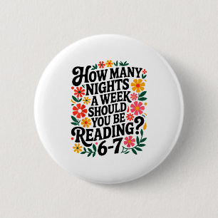 Funny Reading 6 7 Six Seven Meme Englieacher Book  6 Cm Round Badge