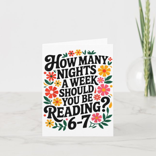 Funny Reading 6 7 Six Seven Meme Englieacher Book  Card (Front)