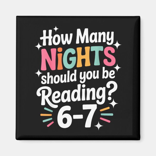 Funny Reading 6 7 Six Seven Meme Englieacher Book  Magnet (Front)