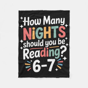 Funny Reading 6 7 Six Seven Meme English Teacher B Fleece Blanket
