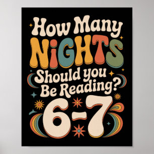 Funny Reading 6 7 Six Seven Meme English Teacher B Poster