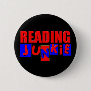 funny reading 6 cm round badge