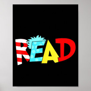 Funny reading book lover men women kids poster