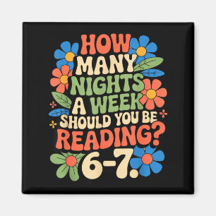Funny Reading Book Teacher 67 Six Seven Meme Magnet