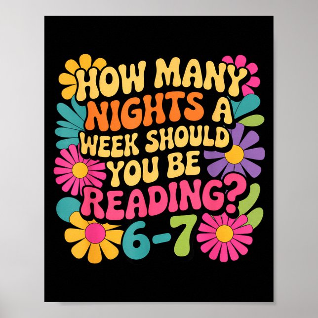 Funny Reading Book Teacher 67 Six Seven Meme  Poster (Front)