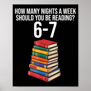 Funny Reading Book Teacher 67 Six Seven Meme  Poster