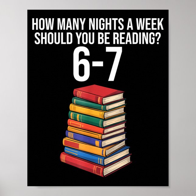 Funny Reading Book Teacher 67 Six Seven Meme  Poster (Front)
