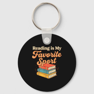 Funny reading favourite sport book lover quote key ring