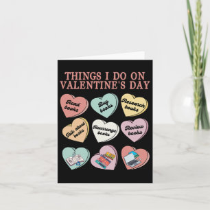 Funny Reading In Valentine Day Book Lover Women  Card