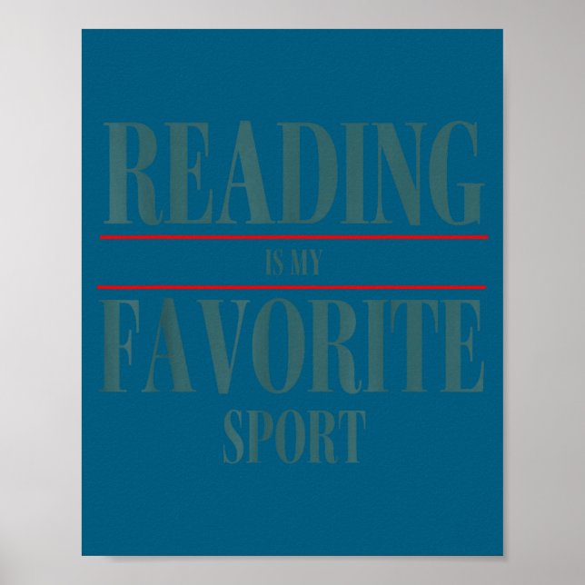 Funny Reading Is My Favorite Srt Book Lover Quote  Poster (Front)