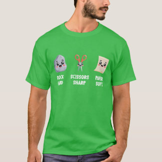 Funny Reading Rock Paper Scissors Student girl T-Shirt