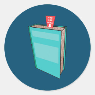 Funny Reading Teacher Bookworm Bookstore Book Classic Round Sticker