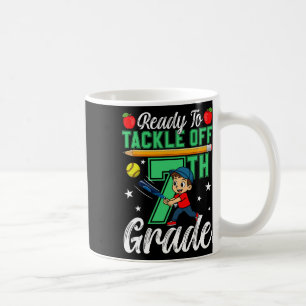 Funny Ready To Tackle 7th Grade Softll Ck To Schoo Coffee Mug