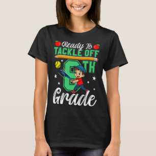 Funny Ready To Tackle 8th Grade Softll Ck To Schoo T-Shirt
