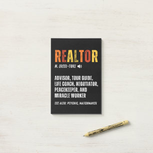 Funny Real Estate Broker Realtor  Post-it Notes