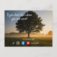 funny real estate postcard you're not a tree