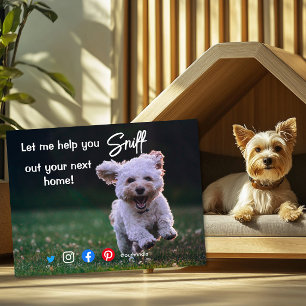 funny real estate sniff out your next home dog pos postcard
