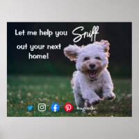 funny real estate sniff out your next home dog pos