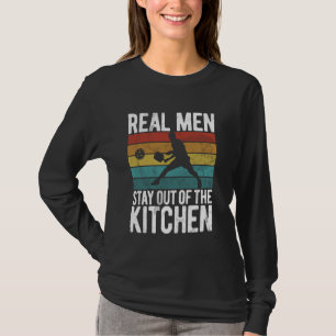 Funny Real Men Stay Out of the Kitchen Pickleball T-Shirt