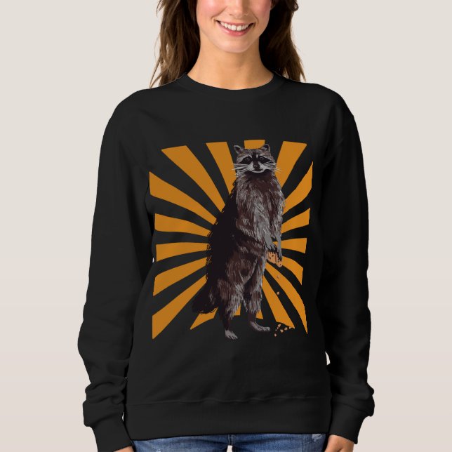 Funny Realistic Racoon Sweatshirt (Front)