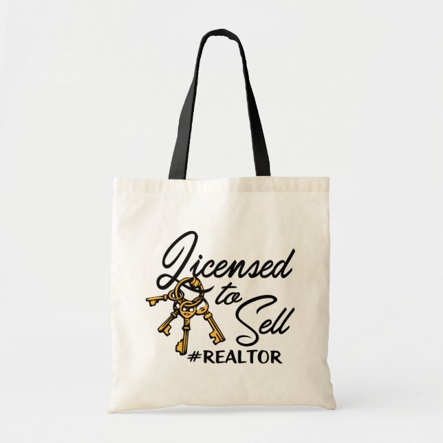Funny Realtor Gift Real Estate Agent Broker Home Tote Bag (Front)
