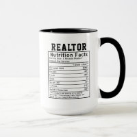 Funny Realtor Nutrition Facts Sales Appreciation