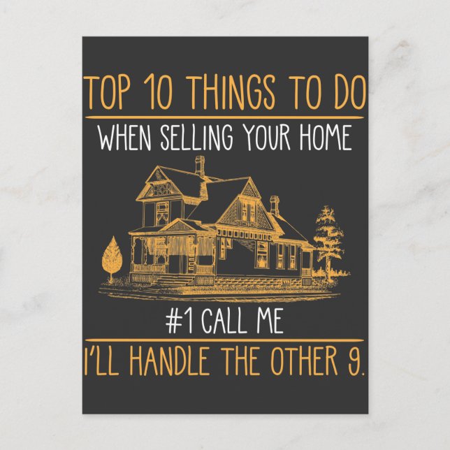 Funny Realtors House Seller Real Estate Agent Postcard (Front)