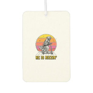 Funny Reaper Scooter Vintage Sunset Shirt Design_1 Car Air Freshener