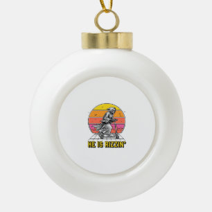 Funny Reaper Scooter Vintage Sunset Shirt Design_1 Ceramic Ball Christmas Ornament