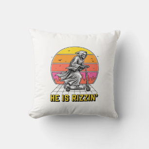 Funny Reaper Scooter Vintage Sunset Shirt Design_1 Cushion