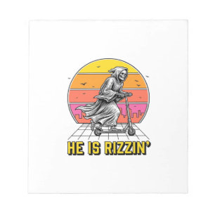 Funny Reaper Scooter Vintage Sunset Shirt Design_1 Notepad