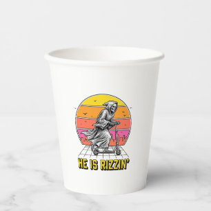 Funny Reaper Scooter Vintage Sunset Shirt Design_1 Paper Cups