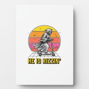 Funny Reaper Scooter Vintage Sunset Shirt Design_1 Plaque