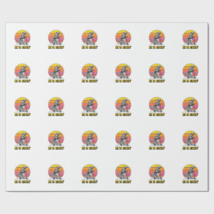 Funny Reaper Scooter Vintage Sunset Shirt Design_1 Wrapping Paper