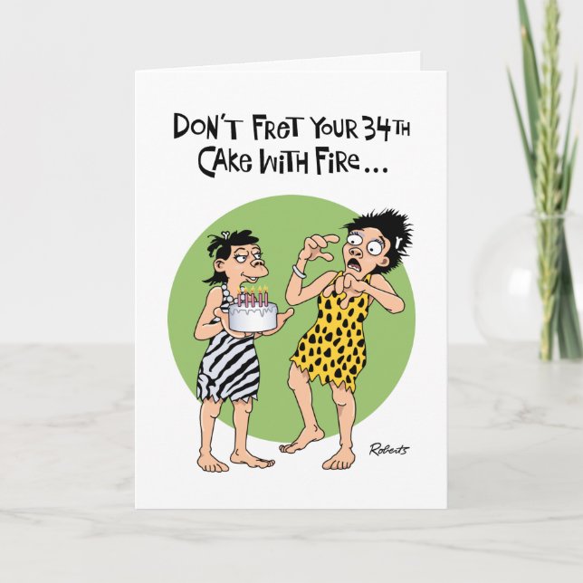 Funny Reassurance 34th Birthday Card (Front)