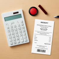 Funny, Receipt theme engagement party invitation