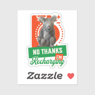 Funny Recharging Koala Introvert Mood