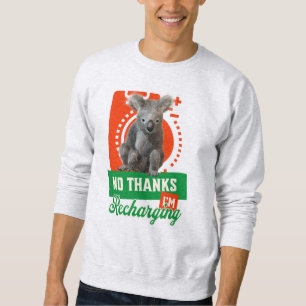 Funny Recharging Koala Introvert Mood Sweatshirt