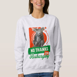 Funny Recharging Koala Introvert Mood Sweatshirt