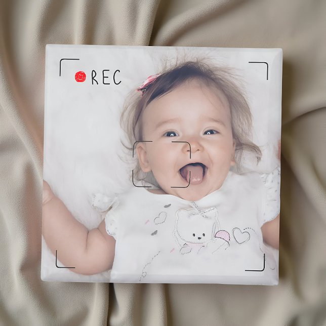 Funny Record Red Dot Custom Photo Magnet (Creator Uploaded)