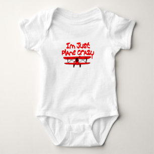 Funny red airiplane baby bodysuit