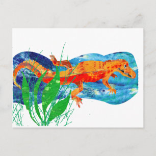 Funny Red Alligator Postcard
