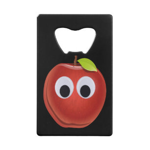 Funny Red Apple with Googly Eyes