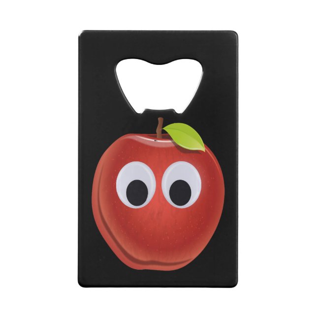 Funny Red Apple with Googly Eyes  (Front)