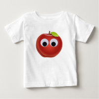 Funny Red Apple with Googly Eyes 