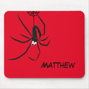 Funny Red Back Spider Spider Personal Name Mouse Pad