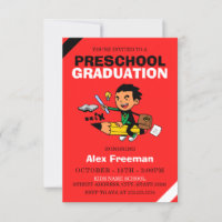 Funny Red Boy Preschool Graduation
