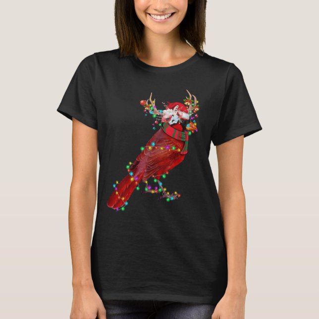 Funny Red Cardinal Christmas Fairy Light Costume G T-Shirt (Front)