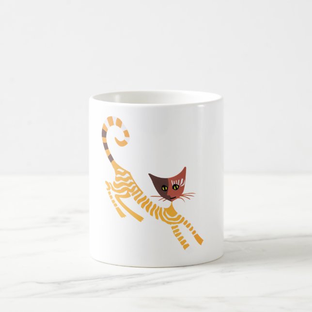 Funny red cat coffee mug (Center)