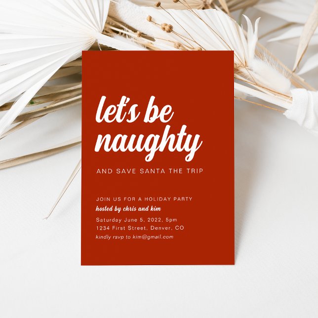 Funny Red Christmas Holiday Party Invite (Creator Uploaded)